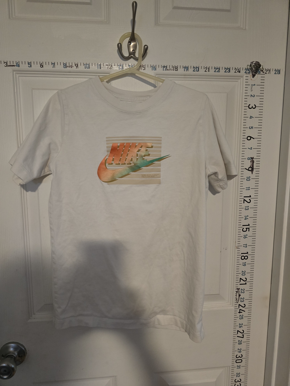 Nike Kids' White Short-Sleeve Logo Tee